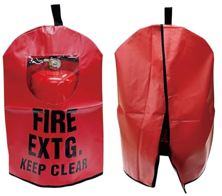 Heavy Duty Fire Extinguisher Cover with Window - Fire Protective Sleeve from Scuffs & Scratches Accessories (17W x 33L(Fit for 15-25LB))