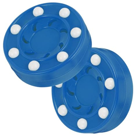 DIYEAH 2 Pieces Roller Hockey Pucks for Training Inline Hockey Game Pucks for Men and Women Sturdy for Professional Practice Random Color