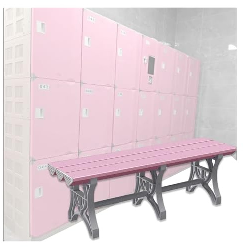 Banco de vestuario con listones de plástico, taburete portátil impermeable y antideslizante para vestirse, cambiar zapatos y bañarse