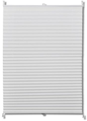 vidaXL Plissee Faltrollo Rollo Sichtschutz Jalousie Plisseerollo Klemmen 40x200cm Weiß
