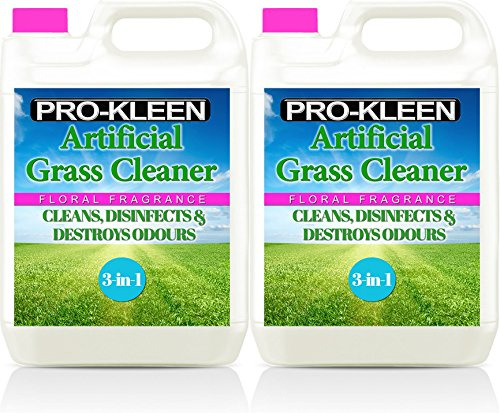 2 x 5 Litres Pro-Kleen Artificial Grass Cleaner Floral Fragrance Disinfectant + Deodoriser
