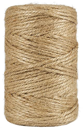 Shintop 3mm Twine, 328 Feet Garden Twine Heavy Duty 3Ply Natural Jute String for Arts, Crafts, Gift Wrapping and Climbing Plants (Brown)