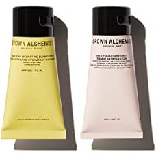 Grown Alchemist Save Face Kit - Serum con Protector Solar SPF 30 y Primer Anti-Polución - Crema Hidratante Facial Mujer con Óxido de Zinc Natural y Limpiador Facial - 50 ml