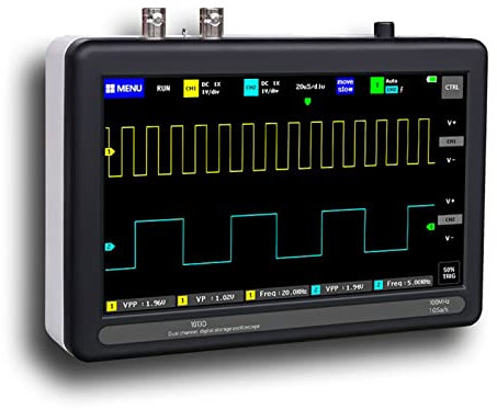 Jadeshay Oszilloskop, 2-Kanal-Oszilloskop 1013D Digitales Zweikanal-Touchpanel-Oszilloskop mit 100M Bandbreite 1GS Abtastrate