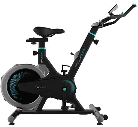 Cecotec Heimtrainer Indoor mit einem Schwungrad von 13 kg DrumFit Indoor 13000 Race Sprint. Pulsmesser, LCD-Bildschirm, Gerätehalter, Räder, Reibungswiderstand, verstellbarer Sattel