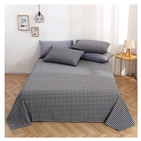 leintuch 200x220+30cm Bettlaken ohne Gummizug Baumwolle Polyester - Betttuch ohne Gummi Laken zum zudecken Hotel Baumwolllaken bettlaken Inkontinenzunterlage waschbar blau