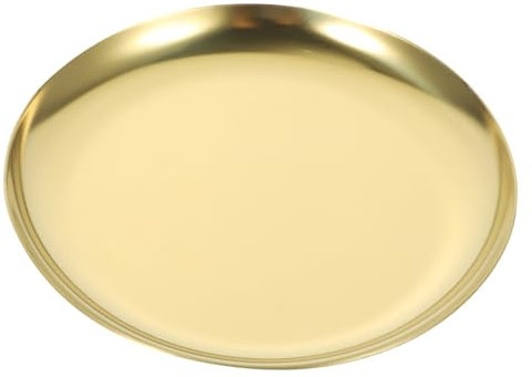 DEARMAMY Plateau à Bijoux Acier Inoxydable Plateau De Présentation De Bijoux De Bureau