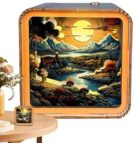 Rrlihjgu Veilleuse Puzzles en Bois 3D,Veilleuse Puzzle | Veilleuse puzzle - Lampe d'art de jouet de puzzle, puzzles en bois 3D LED veilleuse sans fil, veilleuse de soin des yeux