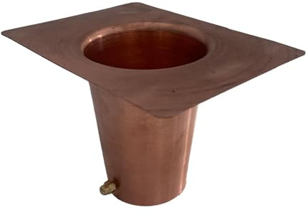 Replacement Rain Chain Gutter Adapter Installation Accessories with Bolts for Outdoor Downspout Outlet, Copper
