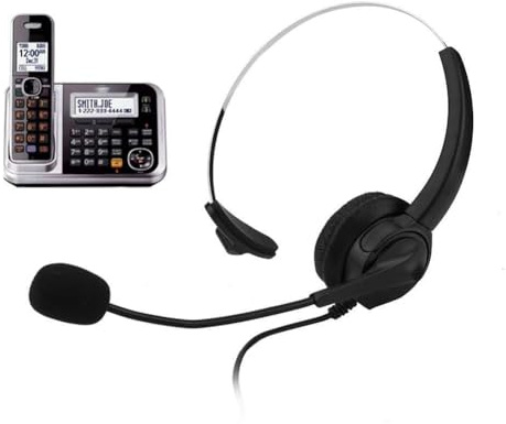 Naroote Brusreducerande Trådlösa Telefonheadset Bekväm Kommunikation för Call Center 2,5 Mm Telefonheadset