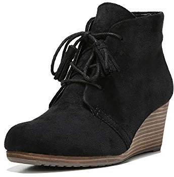 Dr. Scholl's Shoes Women's Dakota Boot, Black Microfiber Suede, 9 M US