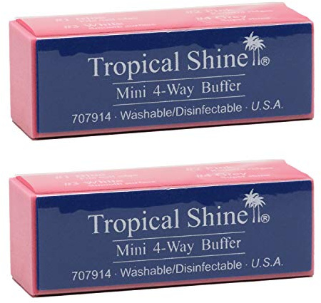 Tropical Shine Mini 4-Way Nail Buffer Block 2 piece by Tropical Shine