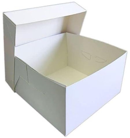 Culpitt 10 Square Cake Boxes - White - Pack of 10