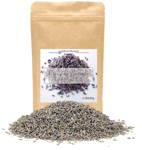 250 Gramos - Cosecha 2025 - Flores de Lavanda secas de Provenza (Lavandin Grosso, 200 Gramos)