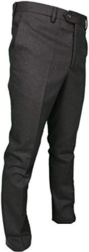 N+1 Pantalone Uomo Classico Fresco Lana Senza Pens Elegante Drop 6 48 50 52 54 56 58 60 (50 - Marrone)