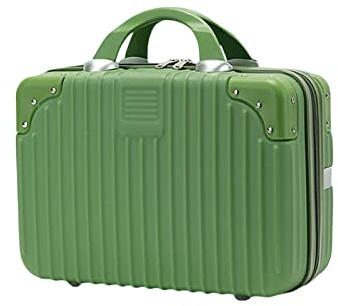 Balakaka Smink resefodral hårt skal sminkfodral bärbart vattentätt ABS-sminkväska med elastiskt band och dragkedja, handbagage sminkväska för kvinnor flickor, Fruktgrön