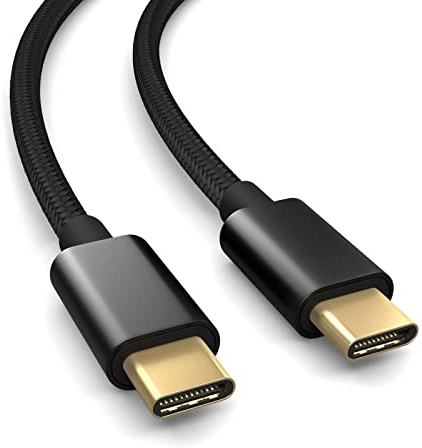 0,5m USB C till USB C-kabel, 10 Gbps dataöverföring, USB 3.2 Gen2x1, USB typ C laddkabel och datakabel, svart