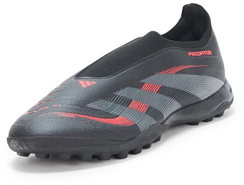 Adidas Unisex League Laceless Turf Soccer, Black/Grey/Lucid Red, 9