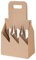 Paxit - Flaschenträger 6 Flaschen für Bier, 20 Stück, Männerhandtasche Bier Aus Robustem Karton, Flaschentasche 6 Flaschen 500 ml, Flaschenkorb 6 Flaschen, Bierträger - Farbe Natürlich Karton