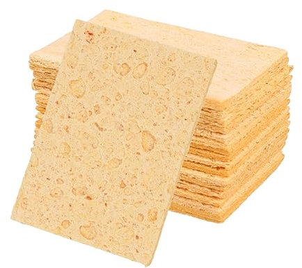 Hoement 2 Sätze Quadratischer Lötschwamm Reinigungsschwamm Für Lötkolbenspitzen Verbrühungsfrei Schwefelfrei 50 Stück * 2