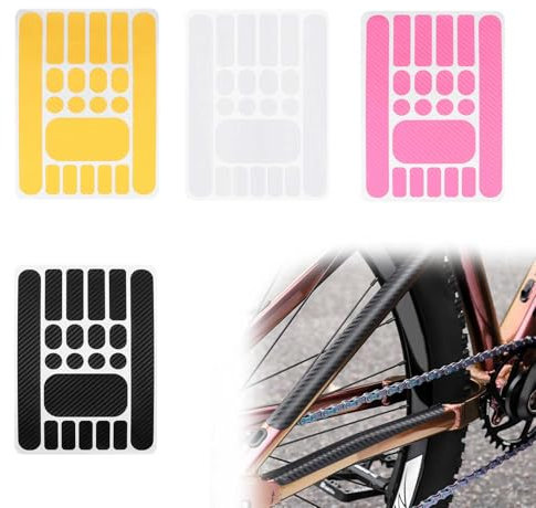 AMONENZ 4 Stück Fahrrad Aufkleber Rahmen, Aufkleber Fahrradrahmen, Schutzfolie Fahrradrahmen Erhältlich in 4 Farben, für Schutz Fahrradrahmens Verwendet Werden