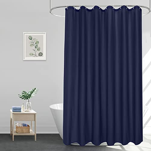 EurCross Duschvorhang 180x180 cm Blau Textil Stoff Waschbar Duschvorhänge,Wasserdicht Anti Schimmel Bad Vorhang mit 12 Ringe
