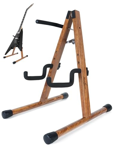 Musbeat Support universel guitare électrique/basse en A, bras anti-bascule, mousse EVA, compatible Kelly Rhoads Firebird Explorer Strandberg formes extrêmes, pour studio/scène