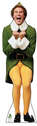 Cardboard People Buddy The Elf Excited Life Size Cardboard Cutout Standup - Elf (2003 Film)