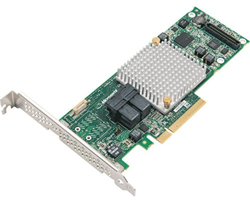 Adaptec 2942184 - Controlador Raid (8 Puertos, SATA 6 GB/s, SAS 12 GB/s, Raid 0/1/5/6/10/50/1E/60), Verde
