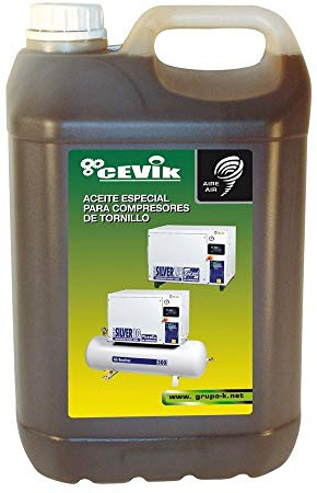 CEVIK PRO - Huile Compresseur Air et Outils Pneumatiques - 5 Litres - Base Minérale SAE10/20 - Compatible avec Compresseur à Vis - Huile Lubrifiante - Entretien Réduit - Fonctionnement Efficace