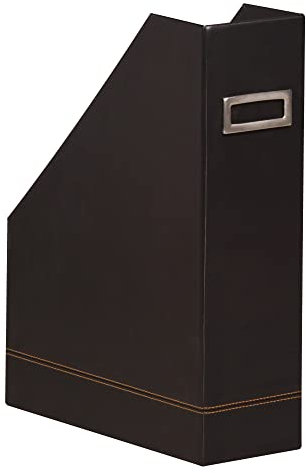Rhodia 118836C Stehsammler (aus italienischem Kunstleder, für Dokumente in Format DIN A4, 21 x 29,7 cm, ideal für Ihr Schreibtisch) schwarz