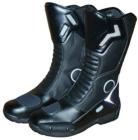 Protectwear Tourenstiefel aus Leder u.a. zum Motorradfahren geeignet Schwarz , Größe 44 SB-11026-44 Black