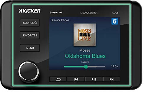 Kicker 46KMC5 Weather-Resistant Gauge-Style Media Center with Bluetooth