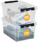 SmartStore 32L Clear Plastic Large Storage Boxes With Lid, 2 Pack, Reinforced, 10 Year Guarantee, Food Safe, Clip Locked, Stackable and Nestable, BPA Free L50 x W39 x H26 cm
