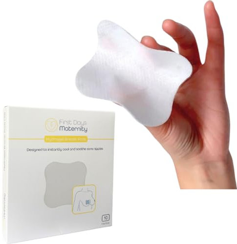 First Days Maternity - Hydrogel-Brustpads (10), sofortige Linderung bei wunden Brustwarzen, Kühlpflaster Pro stillende Mutter
