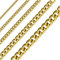 Paula & Fritz® Edelstahl Hals-Kette Damen Gold 460-mm Lang 2-mm Breit ca 5-Gramm Herren-Kette Hals-Schmuck Anker-Kette Frauen-Ketten Männer-Ketten
