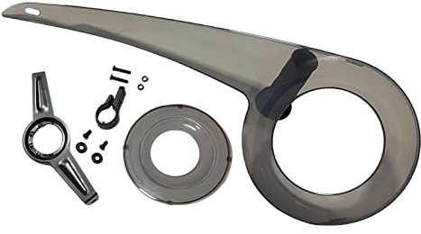 Harilla Funda Protectora para Cadena de Bicicleta, Funda Protectora de Varios Tamaños para Platos Y Bielas de 32-48T, Accesorios de Protección para Bicicleta, Todo el Conjunto claramente Negro