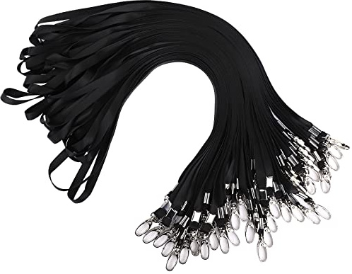 Segus Schlüsselband Set 50 Stück, Lanyard Umhängeband mit Verschluss für Büro Schule, Schlüsselbänder aus Nylonimitat, ID, Schlüssel, Halsriemen Lanyards Geeignet für Männer Frauen als auch Kinder