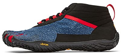 Vibram FiveFingers Men's V-Trek Trail Hiking Shoe, Light Denim/Red, 42 EU/9-9.5 US