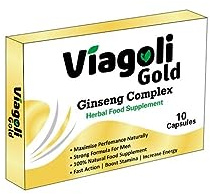 Viagoli Gold Ginseng Capsules | 20% Ginsenosides, 100% Natural Herbal Supplement | Energy, Vitality & Stamina Support | Extra Strength Ginseng Complex for Men.