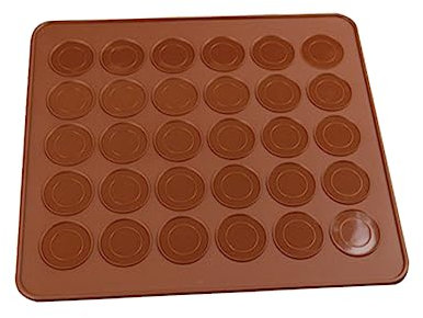 Garneck Molde De Silicona Para Hornear Macarrones Tapete Antideslizante Para Pasteles 30 Unidades