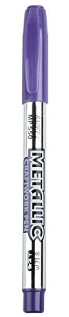 Generisch Marker Crafts Pen Pen Verwendet Metall Künstler Metall Illustration Marker Scrapbook 1ML Für Heimwerker Büro & Schreibwaren Holz Lack (Purple, One Size)