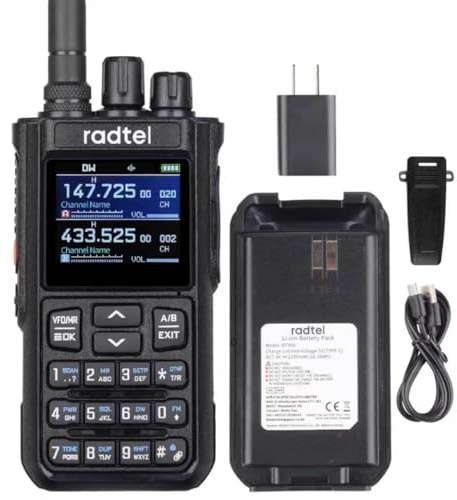 Radtel RT-900 Walkie Talkie da 8W a Banda Multipla, Radio VHF/UHF a 256 Canali, Banda Aerea, NOAA, Marittima e Fluviale per Attività all'Aperto, Emergenze, Comunicazioni Aeronautiche