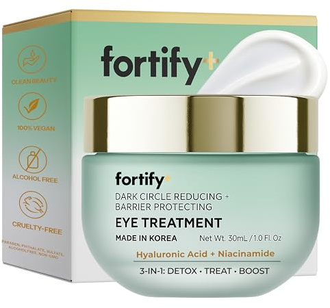 Fortify 9-in-1 Eye Treatment for Dark Circle & Barrier Protection, Dermatologist Tested - Anti-Aging Korean Skincare - 30ml / 1.0 Fl.Oz