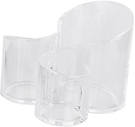 POPETPOP 1pieza Organizador De Maquillaje Creativo Contenedor Transparente para Brochas y Cosméticos Diseño y Antipolvo para Escritorios y Almacenamiento De Labiales