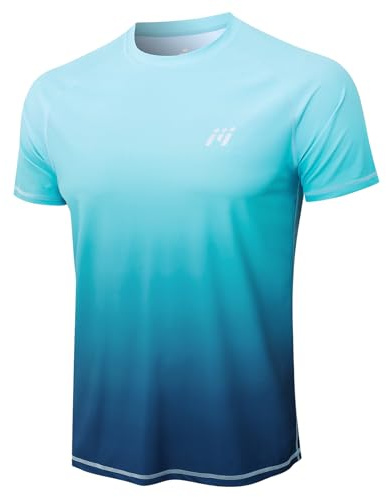 MEETWEE Men's Watersport Rash Guards Swimming Shirts UV Swim Top UPF 50+ Sun Protection Quick Dry Short Sleeve Surfing Running Sports Top