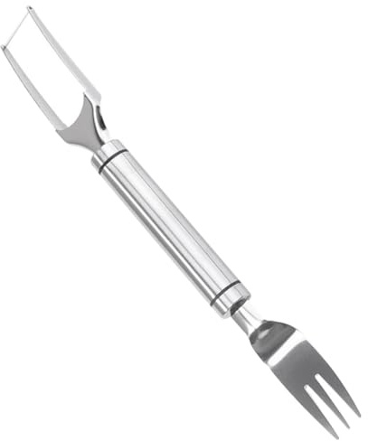 Veemoon Forchetta Taglia-anguria 2 in 1 in Acciaio Inox, Utensile per Tagliare Frutta Portatile, Affettatrice Multifunzionale per Angurie e Meloni, per Cucina e Buffet