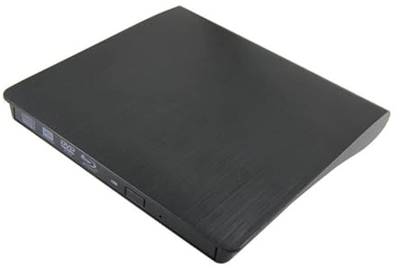 USB3.0 Bluray 4K grabadora óptica Externa Drive Jugador 3D BD-RE Quemador Grabadora DVD +/- RW DVD-RAM Portátil(Black BLU-Ray 4K)
