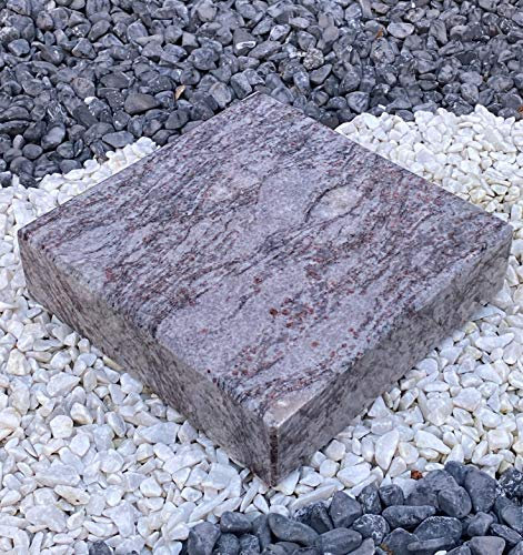 Garden Paradies Lanterne funéraire en granit fabriquée à la main avec socle et socle