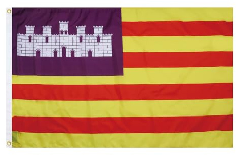 AZ FLAG Bandera Islas Baleares 90x60 cm Baleárica Poliéster 100D 2 Ojales